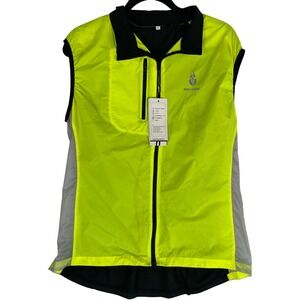 WOSAWE Women's Reflective High Visibility Neon Yellow Cycling Vest XXL Safety